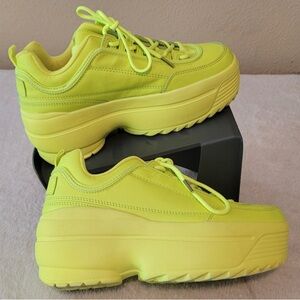 COPY - Lily 5005 Dream Cypress yellow Bernese platform sneakers